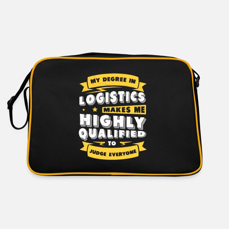 Funny logistics conclusion for a logistician - Retro Bag - black/gold