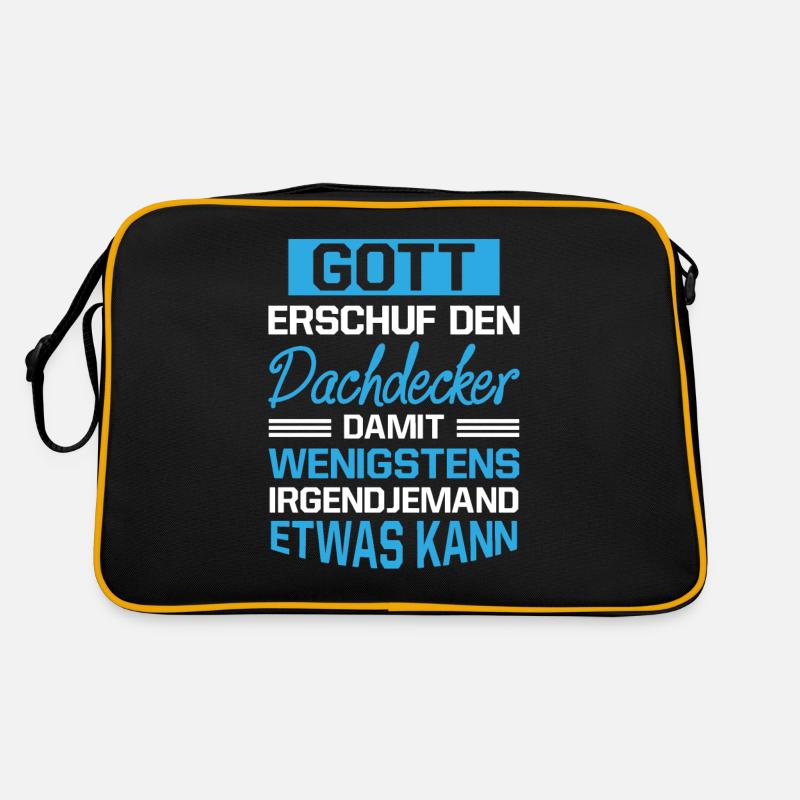 Gott Erschuf Dachdecker Handwerker Geschenk Retro Tasche