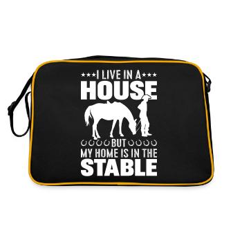 Je vis dans une maison, mais ma maison est dans le S - Sac Retro - noir/or - Dos