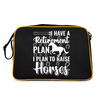J’ai un plan de retraite que j’ai l’intention d’acheter des chevaux - Sac Retro - noir/or - Dos