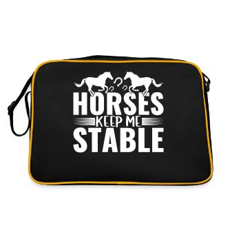 Roses Keep Me Stable - - Retro Bag - black/gold - Back