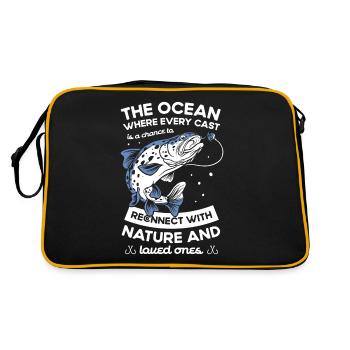 The Ocean Is A Chance To Reconnect With The - Retro Bag - black/gold - Back
