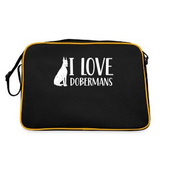 J’adore Dobermans Doberman Doberman chiens - Sac Retro - noir/or - Dos