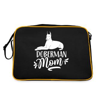 Doberman Mama Girls Chiens Dobermans Doberman - Sac Retro - noir/or - Dos