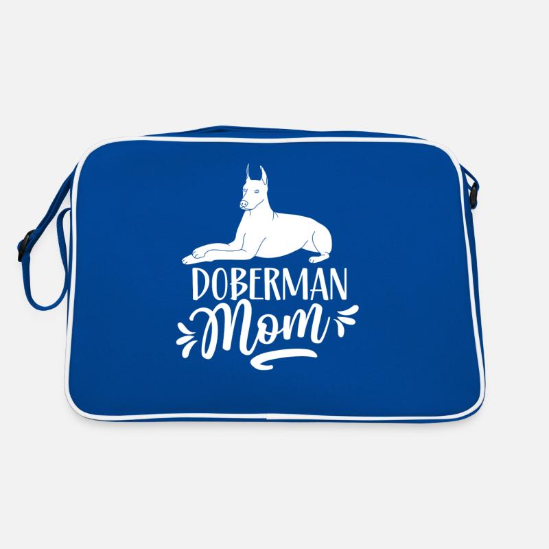Doberman Mama Mädchen Hunde Dobermänner Dobermann Retro Tasche