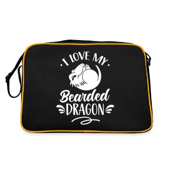 I love my bearded dragon animal bearded dragon - Retro Bag - black/gold - Back