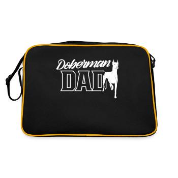 Doberman Papa Boy Type Dobermans Doberman - Sac Retro - noir/or - Dos