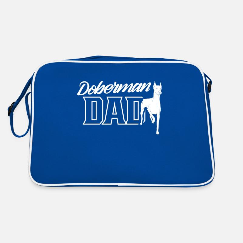 Doberman Papa Junge Typ Dobermänner Dobermann Retro Tasche