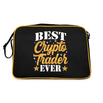 Bester Krypto Trader Aller Zeiten Crypto Traden - Retro Tasche - Schwarz/Gold - Hinten