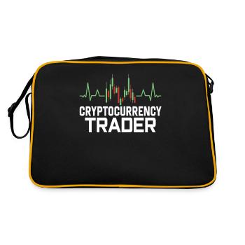 Kryptowährungs Händler Krypto Crypto Trader - Retro Tasche - Schwarz/Gold - Hinten