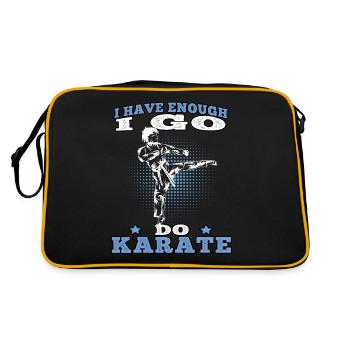 Je vais faire du Karaté Karatéka Arts Martiaux Asiatiques - Sac Retro - noir/or - Dos
