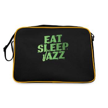 Eat Sleep Saxophone Jazz Improvisé - Sac Retro - noir/or - Dos