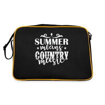 Summer means Country Music USA Amerika Cowboys - Retro Tasche - Schwarz/Gold - Hinten