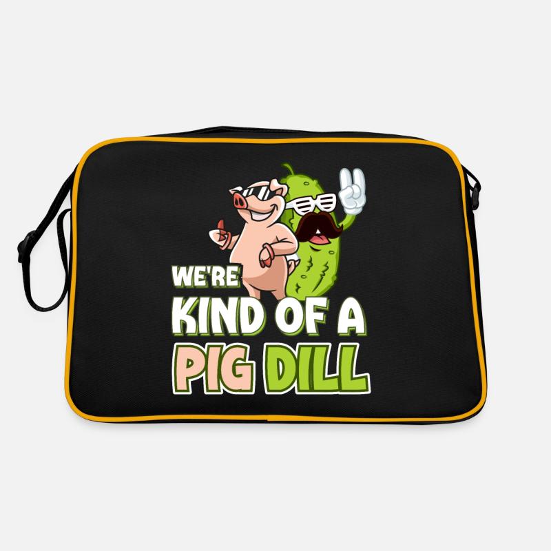 Drôle d’amoureux du concombre Jeu de mots Une sorte de cochon d Sac Retro