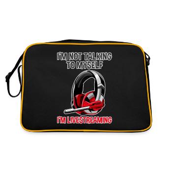 Je ne me parle pas à moi-même, je diffuse en direct 2 - Sac Retro - noir/or - Dos