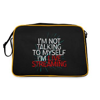 Je ne me parle pas à moi-même, je diffuse en direct 3 - Sac Retro - noir/or - Dos
