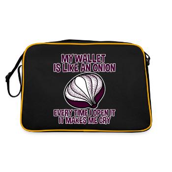 My wallet is like an onion 2 - Retro Bag - black/gold - Back