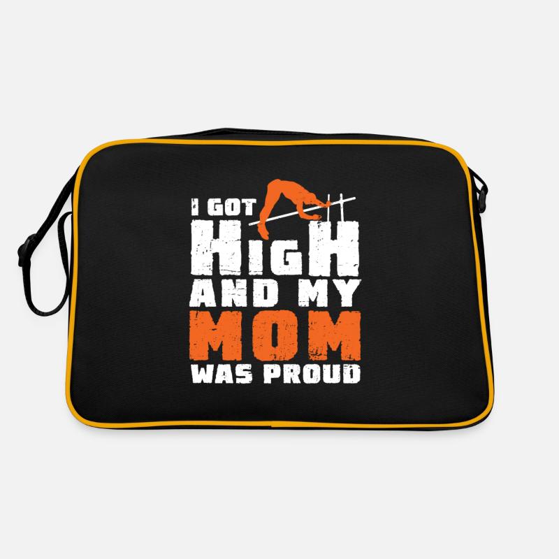 I Got High And My Mom Was Proud Funny Pole Jumping Retro Bag