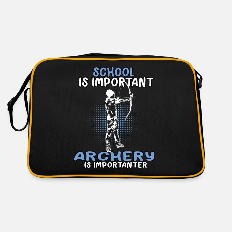 Archery is importanter Bogenschütze Bogenschützen Retro Tasche