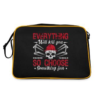Ironworker Everything Will Kill You So Metalworker - Retro Bag - black/gold - Back