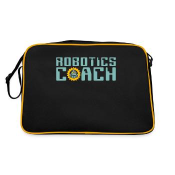 Robotics Coach Robot Automation Robotics Engineer - Retro Tasche - Schwarz/Gold - Hinten