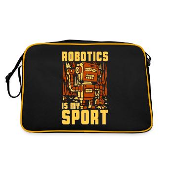 Robotics Is My Sport Technology Robotics Engineer - Retro Tasche - Schwarz/Gold - Hinten