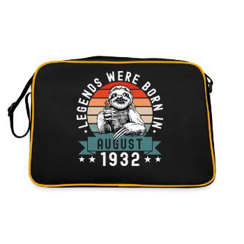 Les légendes sont nées en août 1932 paresseux défectueux - Sac Retro - noir/or - Dos