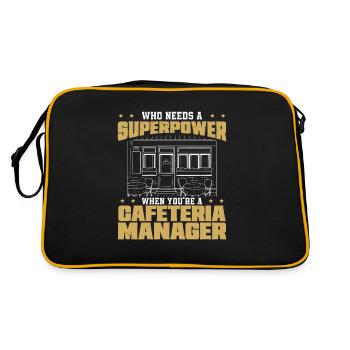 Superpuissance de gestion de cafétéria amusante pour - Sac Retro - noir/or - Dos