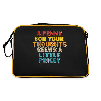 A penny for your thoughts seems a little - Retro Bag - black/gold - Back