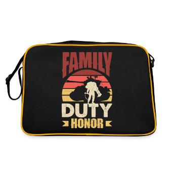 Devoir familial Honneur Fête des pères - Sac Retro - noir/or - Dos