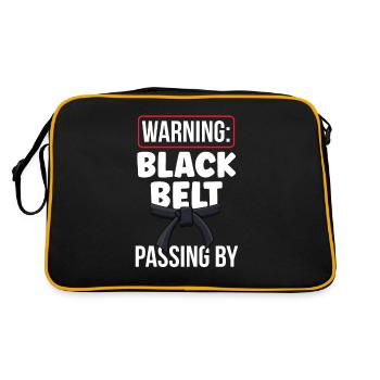 Warning: Black Belt Passes Black Belt - Retro Bag - black/gold - Back