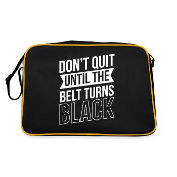 Do not give up until the belt turns black Gur MMA - Retro Bag - black/gold - Back