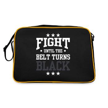 Fighting until the belt turns black Black belt - Retro Bag - black/gold - Back