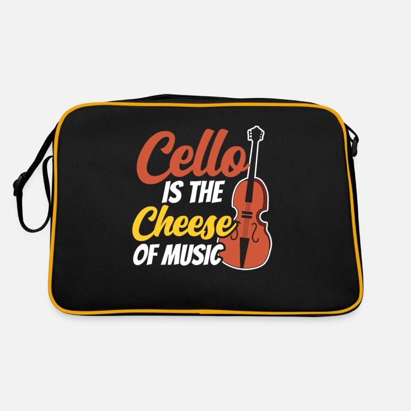 Das Cello Ist Der Käse Der Musik Cellist Cellos Retro Tasche
