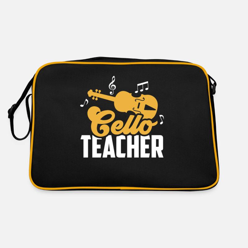 Cello Lehrer Cellolehrer Cellos Musiker Cellist Retro Tasche