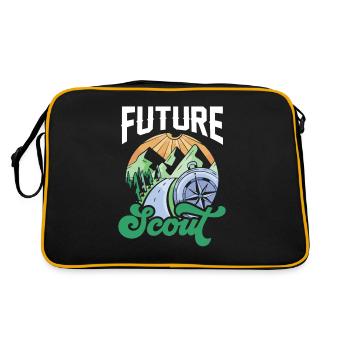 Un futur scout scout trouve un clan de camp de tentes - Sac Retro - noir/or - Dos