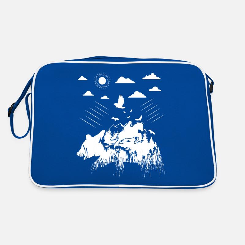 Reitender Bär - Retro Tasche