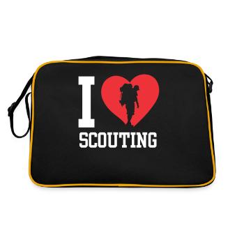 J’aime le camp de clan scout scout des scouts - Sac Retro - noir/or - Dos