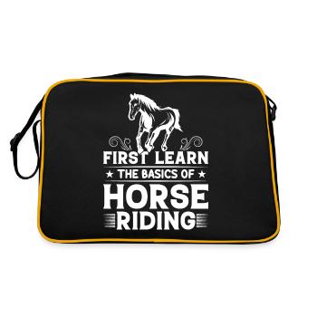 Apprenez d’abord les bases de l’équitation... - Sac Retro - noir/or - Dos