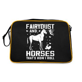 Poussière de fée et chevaux - C’est comme ça que je suis dessus - - Sac Retro - noir/or - Dos