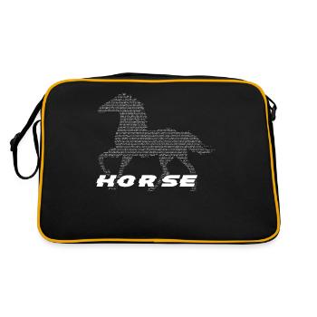 Horse 6 - - Retro Bag - black/gold - Back