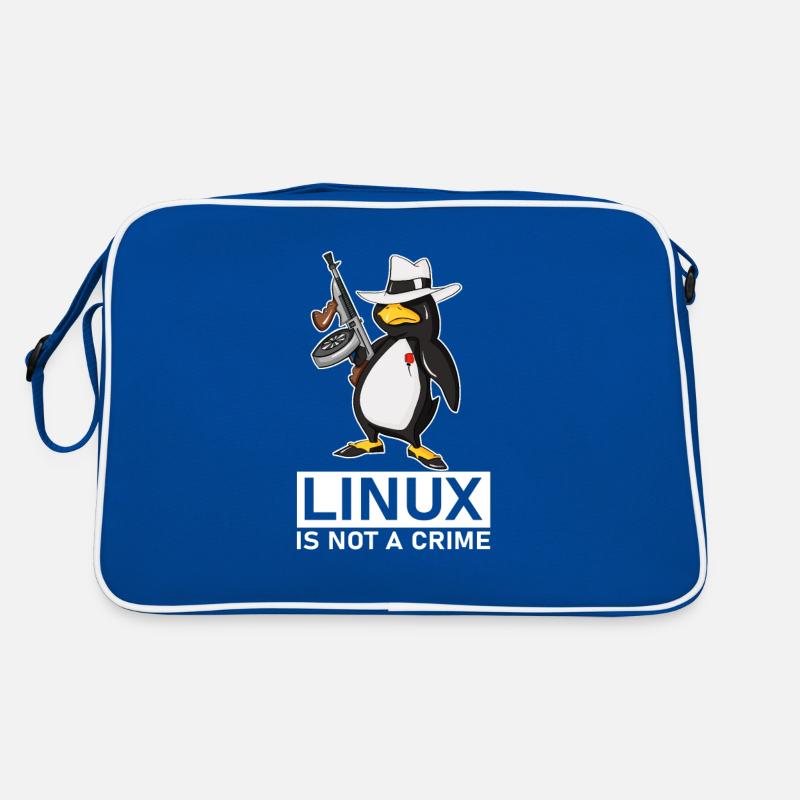 Linux is Not A Crime Linux Tux Penguin Retro Tasche