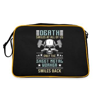 La mort d’un tôlier sourit à tous les mécaniciens - Sac Retro - noir/or - Dos
