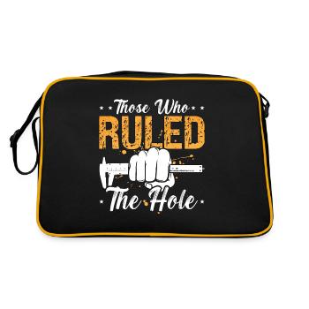 Machinist Those Who Ruled The Hole Lathe Operator - Retro Bag - black/gold - Back