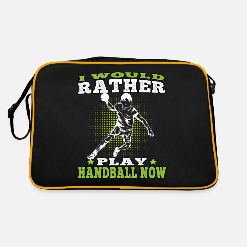 would rather play handball Handball player Retro Bag