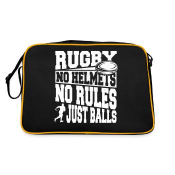 Rugby Pas de casques Pas de règles Juste des ballons - Sac Retro - noir/or - Dos
