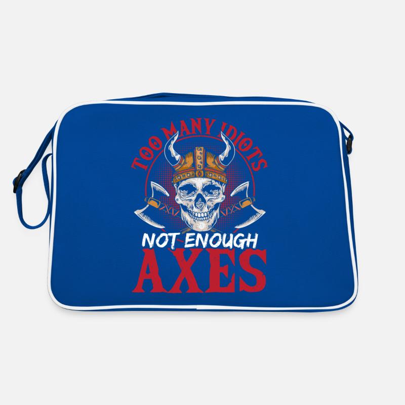 Too Many Idiots Not Enough Axes Vikings Nordic Retro Tasche