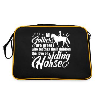 All fathers are great, who give their children the - Retro Bag - black/gold - Back
