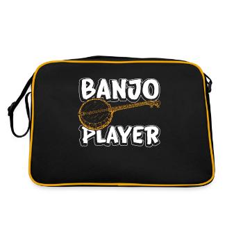 Banjo Instrument de musique Aime la musique folklorique - Sac Retro - noir/or - Dos