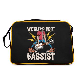 Guitare basse Meilleur guitariste de bassiste au monde - Sac Retro - noir/or - Dos
